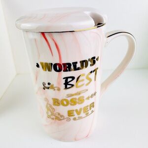 Tall "Best Boss Ever"Coffee Mug with Lid